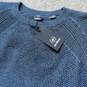 NWT Mens Strellson Textured Crewneck Sweater Size XL Cotton Blend NEW